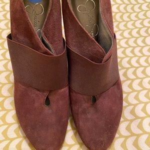 Jessica Simpson sexy purple/grey suede high heels